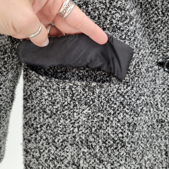 INSIGHT Marled Oversized Blazer Coat Black - Picture 8 of 16